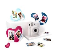 Fujifilm Pack Best Memories Instax Mini 12 Clay White Camara Instantanea + Film Instax Mini 10ud. + 3 Portafotos - Tamaño de Imagen 62x46mm - Flash Auto - Exposicion Automatica - Mini Espejo para Selfies - Modo Primer Plano