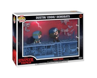 Funko Pop Moments Deluxe Stranger Things Set Fase 3 Eddie and Dustin - Figuras de Vinilo