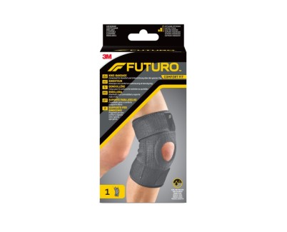 Futuro Comfort Rodillera - Ajustable (27.9 - 55.9cm) - Transpirable - Aisla la Humedad - Elastico - Color Gris Oscuro