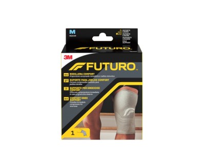 Futuro Comfort Rodillera - Talla M (36.8 - 43.2cm) - Transpirable - Elastico - Color Gris