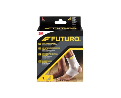 Futuro Comfort Tobillera - Talla L (38.1 - 44.5cm) - Transpirable - Elastico - Color Gris
