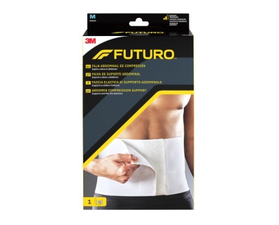 Futuro Faja Abdominal de Compresion - Talla M (81.3 - 106.7cm) - Forma Anatomica - Transpirable - Color Blanco