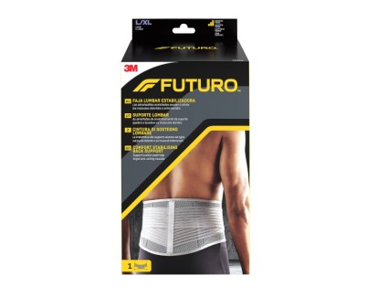 Futuro Faja Lumbar Estabilizadora - Talla L/XL (99.1 - 127cm) - Transpirable - Color Gris