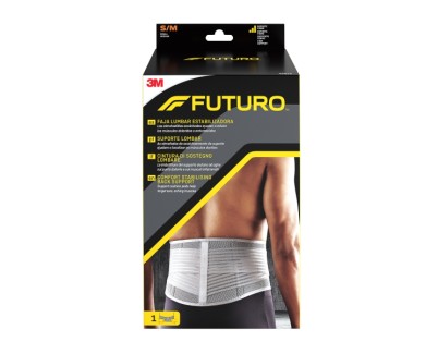 Futuro Faja Lumbar Estabilizadora - Talla S/M (73.6 - 99.1cm) - Transpirable - Color Gris