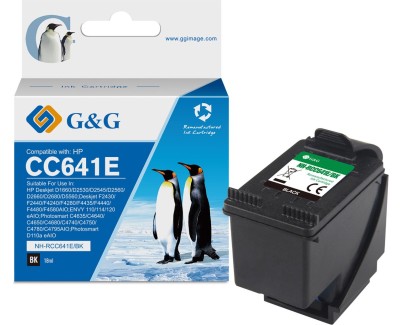 G&G HP 300XL Negro Cartucho de Tinta Remanufacturado - Reemplaza CC640EE / CC641EE