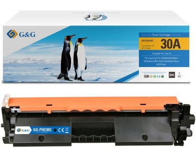 G&G HP CF230A Negro Cartucho de Toner Generico - Reemplaza 30A para HP LaserJet Pro M203, MFP M227