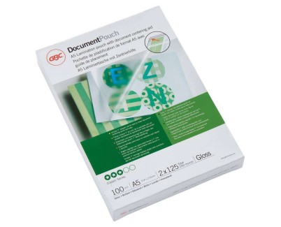GBC Cartera Plastificacion Documentos A5 2x125 Micras Brillo Transparente 216x303Mm