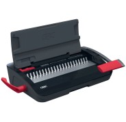 GBC CombBind CB12 Encuadernadora Manual de Canutillo - Encuaderna hasta 165 Hojas A4 - Puede Perforar hasta 14 Hojas - Rapida y Sencilla de Usar - Color Negro
