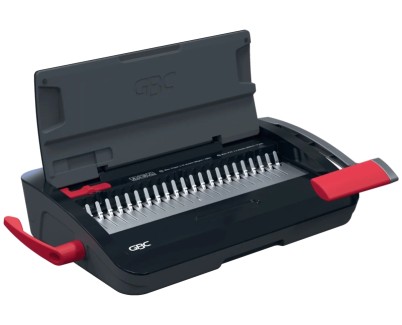 GBC CombBind CB12 Encuadernadora Manual de Canutillo - Encuaderna hasta 165 Hojas A4 - Puede Perforar hasta 14 Hojas - Rapida y Sencilla de Usar - Color Negro