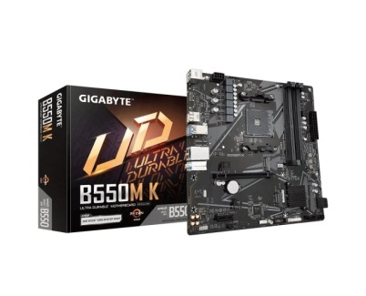Gigabyte B550M K Placa Base AMD AM4 4xDDR4 - M.2, SATA, PCIe4.0 - HDMI, DisplayPort, RJ-45, USB 3.2 - MicroATX