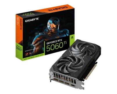 Gigabyte GeForce RTX 5060 TI Tarjeta Grafica WINDFORCE MAX OC 8GB GDDR7-3x DP, HDMI