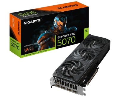 Gigabyte GeForce RTX 5070 Tarjeta Grafica WINDFORCE OC 12GB GDDR7 - 3x DP, HDMI