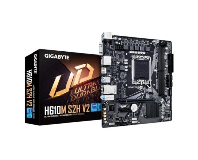 Gigabyte H610M S2H V2 Placa Base Intel1700 2x DDR5 - M.2, SATA, PCIe4.0 - HDMI, DisplayPort, VGA, RJ-45, USB 3.2 - MicroATX