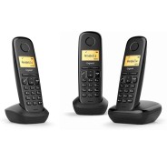 Gigaset A170 Trio Telefono Inalambrico Dect + 2 Supletorios - Identificador de Llamadas - Bloqueo de Teclado - Control de Volumen