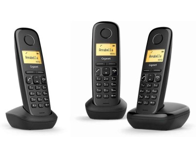 Gigaset A170 Trio Telefono Inalambrico Dect + 2 Supletorios - Identificador de Llamadas - Bloqueo de Teclado - Control de Volumen