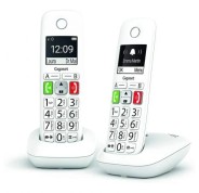 Gigaset E290 Duo Telefono Inalambrico Dect + 1 Supletorio - Pantalla Grande en B/N - Teclas con Numeros Grandes - Volumen con Funcion Amplificador - Gran Autonomia