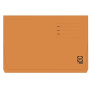 Gio By Elba Subcarpeta con Bolsa y Solapa Folio Naranja - Resistente Cartulina de 320gr - Bolsa y Solapa para Mayor Proteccion - Tamaño Folio para Documentos Importantes
