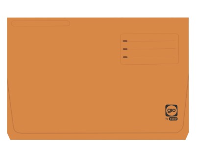 Gio By Elba Subcarpeta con Bolsa y Solapa Folio Naranja - Resistente Cartulina de 320gr - Bolsa y Solapa para Mayor Proteccion - Tama&ntilde;o Folio para Documentos Importantes