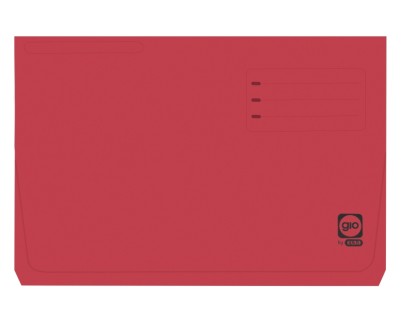 Gio By Elba Subcarpeta con Bolsa y Solapa Folio Rojo - Resistente Cartulina de 320gr - Bolsa y Solapa para Mayor Proteccion - Tama&ntilde;o Folio para Documentos Importantes