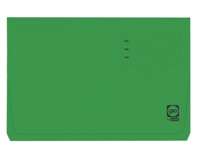 Gio By Elba Subcarpeta con Bolsa y Solapa Folio Verde - Resistente Cartulina de 320gr - Bolsa y Solapa para Mayor Proteccion - Tama&ntilde;o Folio para Documentos Importantes