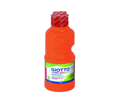 Giotto Extra Quality Fluo Tempera - 250ml - Lispa para el Uso - Botella Bio Pet - Color Naranja Fluorescente