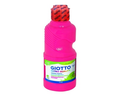 Giotto Extra Quality Fluo Tempera - 250ml - Lispa para el Uso - Botella Bio Pet - Color Rosa Fluorescente