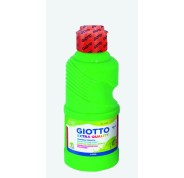 Giotto Extra Quality Fluo Tempera - 250ml - Lispa para el Uso - Botella Bio Pet - Color Verde Fluorescente