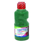 Giotto Extra Quality Glitter Tempera - 250ml - Lispa para el Uso - Botella Bio Pet - Color Verde