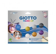 Giotto Make Up Metallic Pack con 6 Maquillajes Faciales - Se Lava con Agua - Dermatologicamente Testado - Colores Metalicos Surtidos