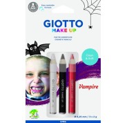 Giotto Make Up Vampire Pack con 3 Lapices Cosmeticos de Tematica Vampiro - Se Lava con Agua - Dermatologicamente Testado - Colores Surtidos