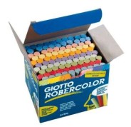 Giotto Robercolor Pack de 100 Tizas Redondas de Colores - Testadas Dermatologicamente - Compactas y Duraderas - Colores Surtidos