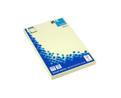 Global Notes inFO Bloc de 100 Notas Adhesivas con Cuadricula 150 x 100mm - Certificacion FSC? - Color Amarillo