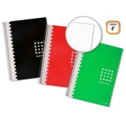 Golden Cuaderno Espiral 4º 80 Hojas 60grs Pautado 3.5mm - Margen Remarcado - Tapa Extradura - Colores Surtidos