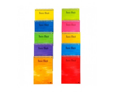 Golden Cuaderno Espiral Superior 12º (85x125mm) 80 Hojas 60gr Cuadricula - Tapa Plastificada - Margen Remarcado - Colores Surtidos