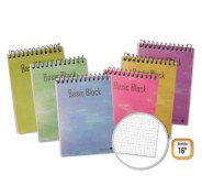 Golden Cuaderno Espiral Superior 16º Apaisado (102x71mm) 80 Hojas 60gr Cuadricula - Tapa Plastificada - Margen Remarcado - Colores Surtidos
