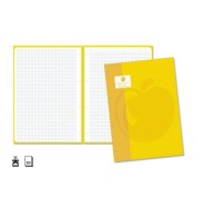 Golden Extra Recambio de 80 Hojas 90gr Cuadricula 4x4 - Formato A4 - 4 Taladros y Banda de Color Amarillo