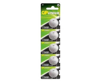 GP Lithium Pack de 5 Pilas Litio de Boton CR2430 3V