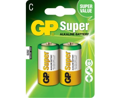 GP Pack de 2 Pilas Super Alcalinas LR14 C 1.5V