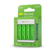 GP ReCyko Pack de Cargador USB + 4 Pilas Recargables 2100mAh AA