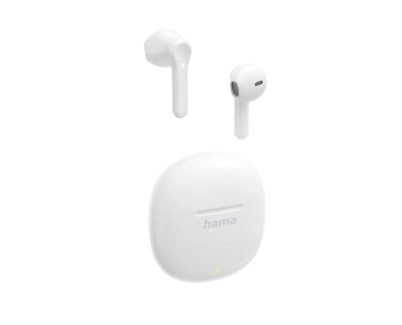 Hama Action One Auriculares con Microfono Omnidireccional - Bluetooth - Rango 10m - Asistente de Voz - Carga por USB-C - Color Blanco