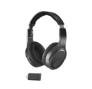 Hama Auriculares con Microfono Omnidireccional - Bluetooth - Autonomia hasta 16h - 2.4GHz - Diadema Ajustable - Rango 10m - Carga por USB-C - Color Negro