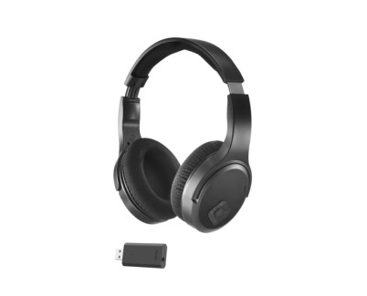 Hama Auriculares con Microfono Omnidireccional - Bluetooth - Autonomia hasta 16h - 2.4GHz - Diadema Ajustable - Rango 10m - Carga por USB-C - Color Negro