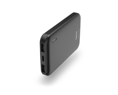 Hama Bateria Externa Powerbank 5000mAh - Polimero de Litio - USB-C - USB-A - Carga Rapida - 2 Conexiones de Salida - Indicador LED de Carga - 14.5x102x64mm - Color Gris
