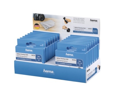 Hama Bayeta de Limpieza para Opticas - 80% Poliester - Lavable a Mano - 20x20cm - Color Gris