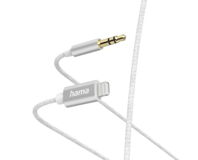 Hama Cable Auxiliar - Jack 3.5mm Macho - Ligthning - Longitud 1m - Color Blanco
