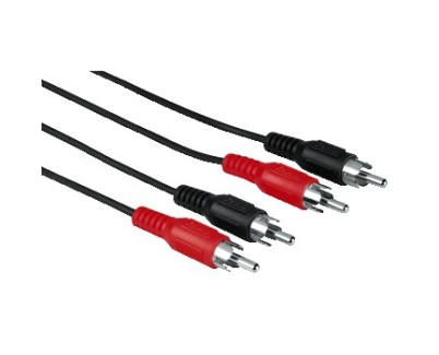 Hama Cable de Audio RCA - Doble Conector Macho - Longitud 1.2m - Color Negro