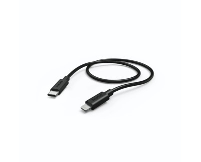 Hama Cable USB-C a Lightning - Longitud 0.75m - Velocidad hasta 480Mbps - Blindado - Color Negro