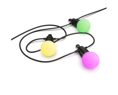 Hama Cadena de Bombillas LED RGB Inteligente para Exterior - Longitud 8m - IP44 - WiFi - Flexible - Cable de Alimentacion de 3m - Multicolor
