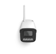 Hama Camara de Vigilancia Exterior con Microfono y Altavoz - Vision Nocturna - Cable 1.8m - Asistente de Voz - WiFi - 2.4GHz - Full HD - Color Blanco