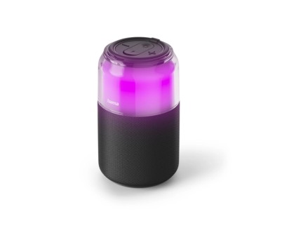 Hama Can Speaker Altavoz Portatil - Potencia 5W - Bluetooth - USB-C - Bateria 1800mAh - Rango 10m - Luz LED - 14.8x8.6x8.6cm - Color Negro